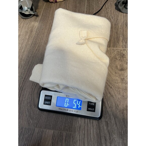 Vintage Ann Taylor Coquette Y2K Cream Cashmere Sweater Top Bow Quiet Luxury Sz S - Picture 10 of 10